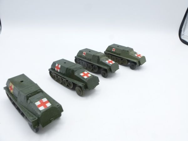 Roco Minitanks 4 Wehrmachtsschlepper, schwarz mit rotem Kreuz