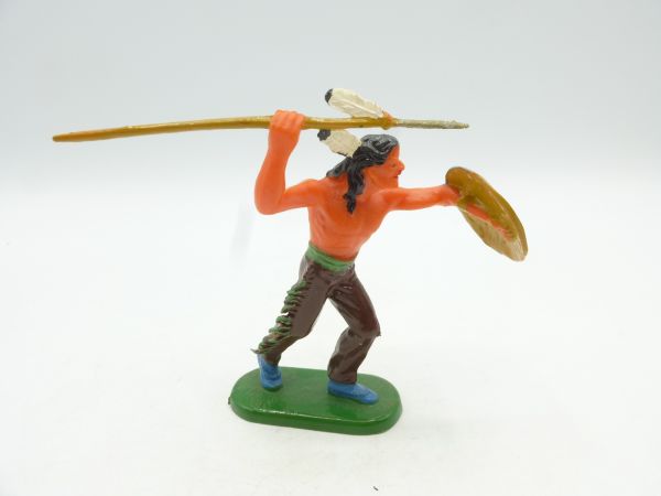 Elastolin 7 cm Indian standing, throwing spear, No. 6890 - brand new