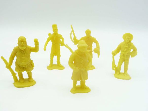 Heinerle Domplast Manurba 5 verschiedene Karl May Figuren, leuchtend gelb