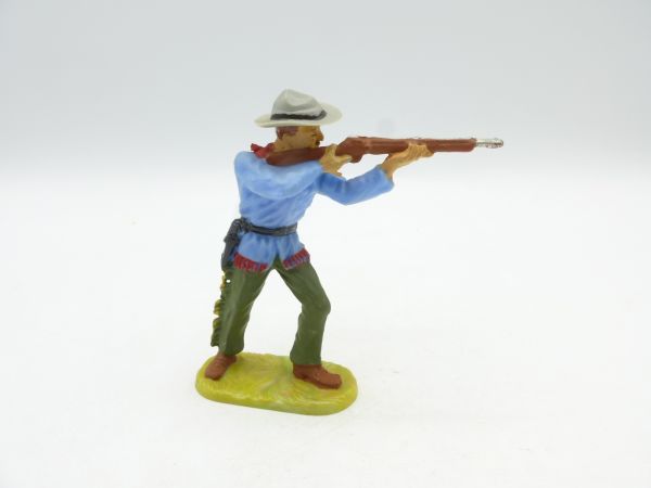 Elastolin 7 cm Cowboy standing with gun (with hat), No. 6918, 2nd vers.