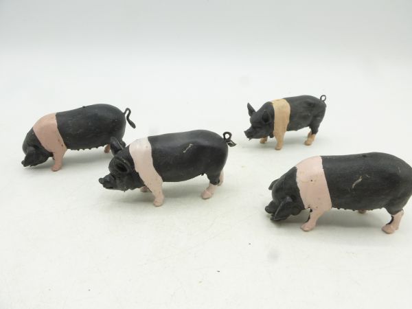 Britains 4 Schweine (schwarz/rosa)