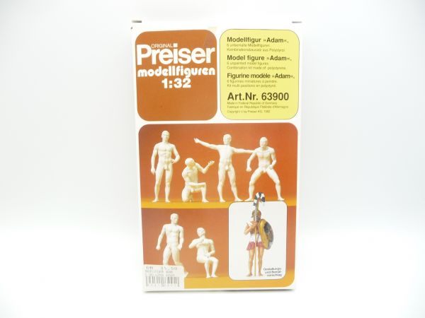 Preiser 1:32 Model figure Adam, No. 63900 - orig. packaging, parts on cast, 1 upper part of the body detached