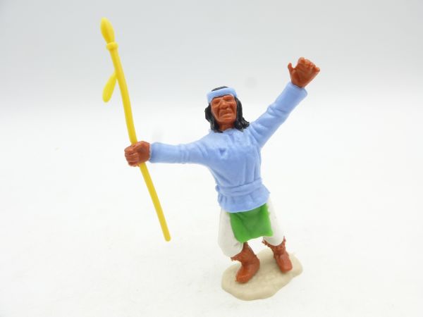 Timpo Toys Apache stehend hellblau mit ausgebreiteten Armen