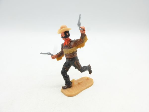 Timpo Toys Cowboy 4. Version laufend, 2 Pistolen wild schießend