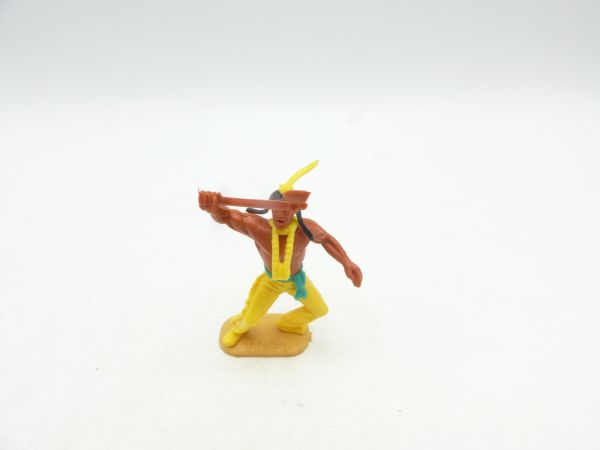 Timpo Toys Indian standing, holding tomahawk above