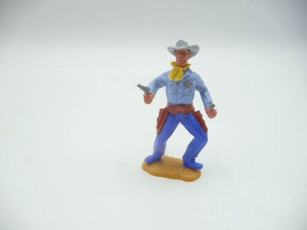 Timpo Toys Sheriff 2. Version, hellblau - Top-Zustand, seltene Hutfarbe Silbergrau