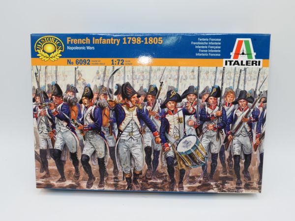 Italeri 1:72 French Infantry (Nap. Wars), No. 6092 - orig. packaging, on cast