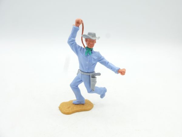Timpo Toys Cowboy 3rd version running with whip - great colour combination