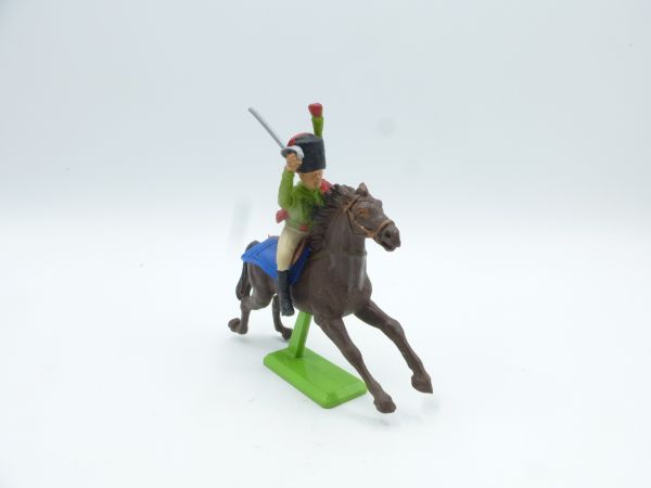 Britains Deetail Waterloo soldier riding, striking with sabre