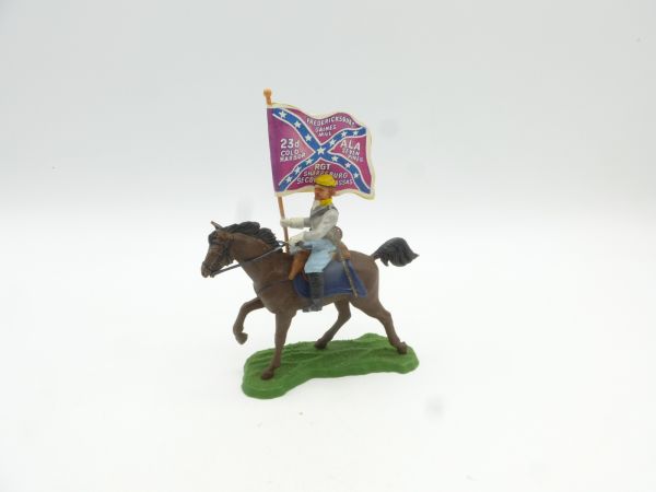 Britains Swoppets Southerner riding with flag