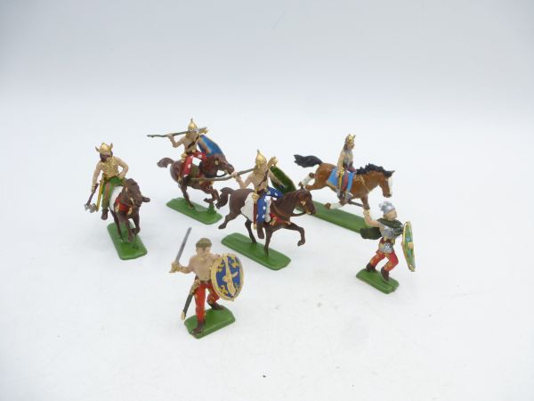 Vikings (4 horsemen, 2 foot figures) 1:72 - set, nicely painted