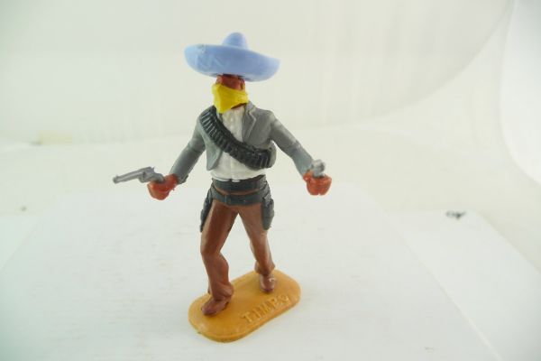 Timpo Toys Cowboy / bandit standing grey with yellow mask