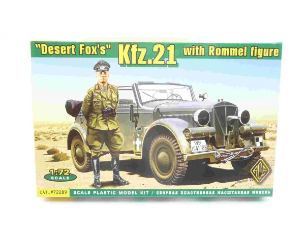 ACE 1:72 Desert Fox's Kfz.21 with Rommel figure, No. 72289