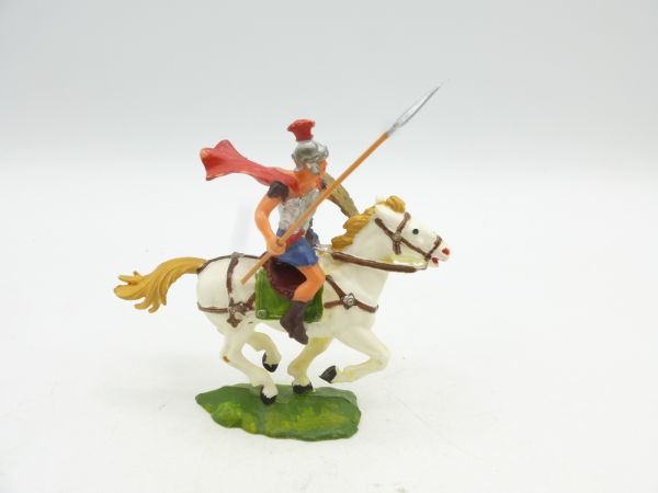 Elastolin 4 cm Roman horseman with cape + lance, No. 8457