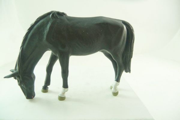 Preiser Pferd weidend, Nr. 3812, schwarz - sehr guter Zustand