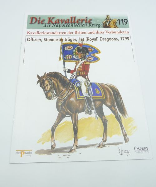del Prado Bestimmungsheft Nr. 119 Offizier, Standartenträger 1st (Royal) Dragoons 1799