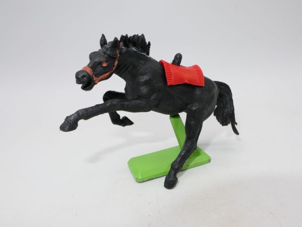 Britains Deetail Horse reared (black), red blanket