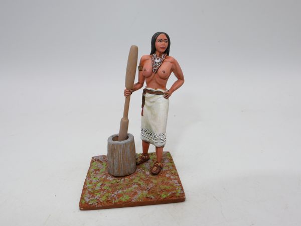 Woman with bucket + stick, height approx. 6 cm