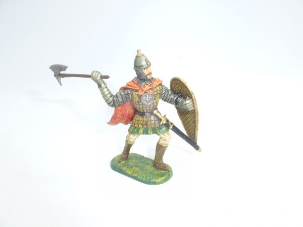 Mittelalterlicher Krieger mit Streitaxt + Schild - toller Umbau