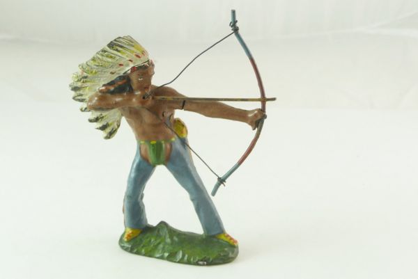 Lineol Indianer stehend mit Bogen - sehr guter Zustand, siehe Fotos