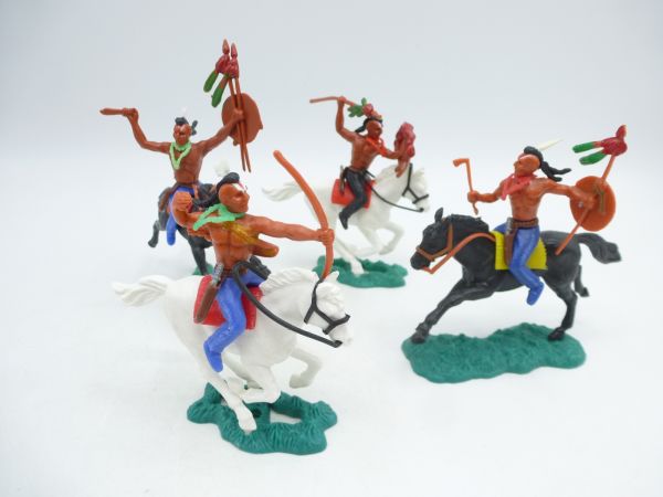 Group of Iroquois on horseback (4 different postures)