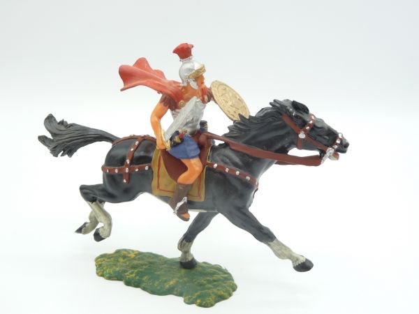 Elastolin 7 cm Roman horseman with cape + lance, No. 8456