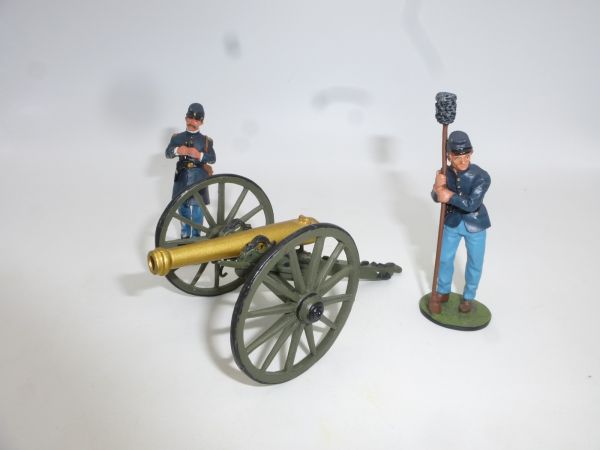 del Prado Bürgerkriegskanone mit Union Artillery Officer + Gunner
