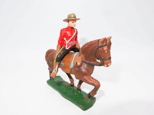 Elastolin compound Mountie / Canadian on horseback - great original figure