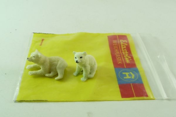 Elastolin 2 ice bear cubs No. 5343 - in original bag