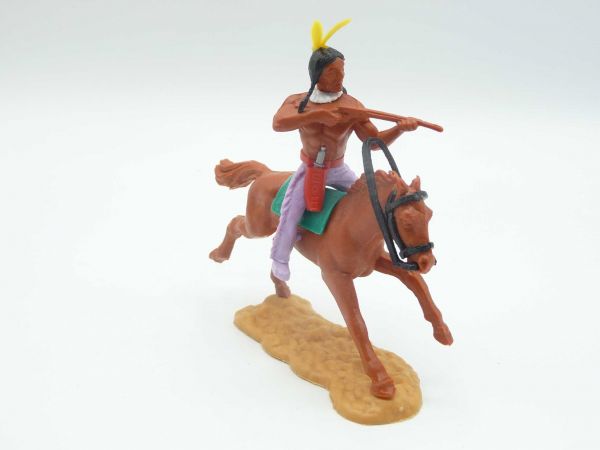 Timpo Toys Indian 3rd version riding, firing with rifle