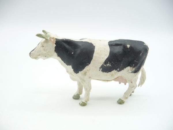 Britains Cow standing, black/white - early version, used