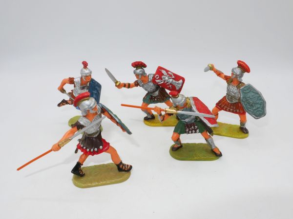 Elastolin 7 cm Römische Soldaten kämpfend (5 Figuren) - tolles Set