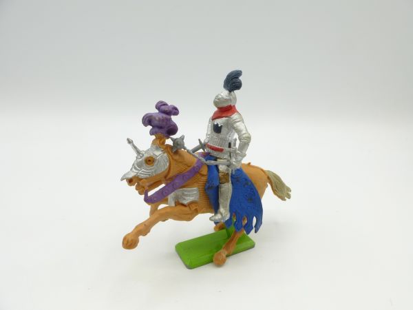 Britains Deetail Knight 2nd version on horseback with sword + flail