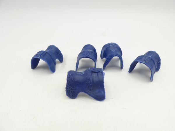 Timpo Toys 5 originale Satteldecken / Felldecken, dunkelblau