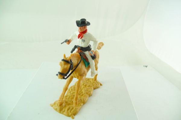 Timpo Toys Sheriff reitend mit seltenem weißen Unterteil