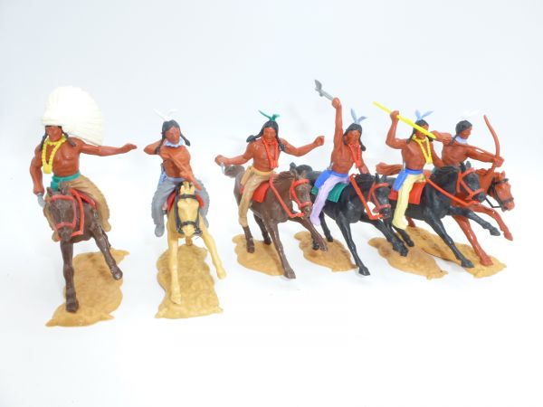 Timpo Toys Indian 3rd version riding (6 figures) - great set