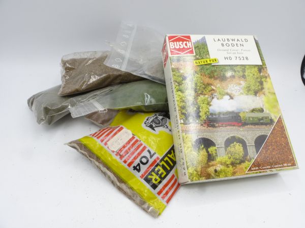 Various bags with granules etc. for diorama modellers