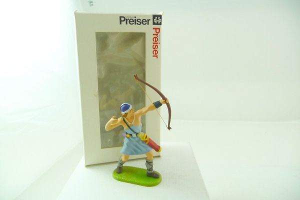 Preiser 7 cm Norman, Archer, arrow shot - orig. packaging, brand new