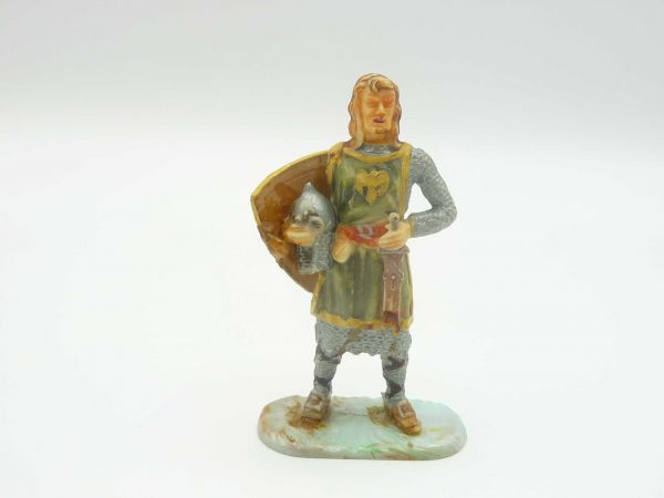 Elastolin 7 cm (beschädigt) Ritter Gawain stehend, Bem. 1 - Beschädigung s. Fotos