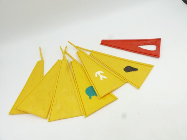 Timpo Toys 7-teiliges Steckzelt, gelb mit rotem Eingang