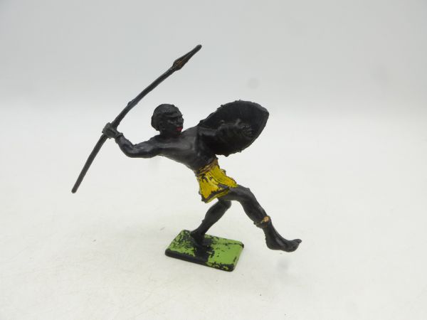 Cherilea Afrikaner laufend Speer werfend, mit Schild - seltene Figur