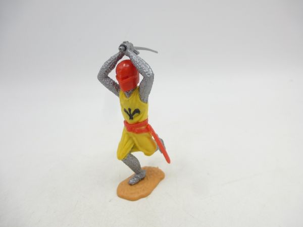 Timpo Toys Mittelalterritter laufend, Schwert beidhändig schlagend