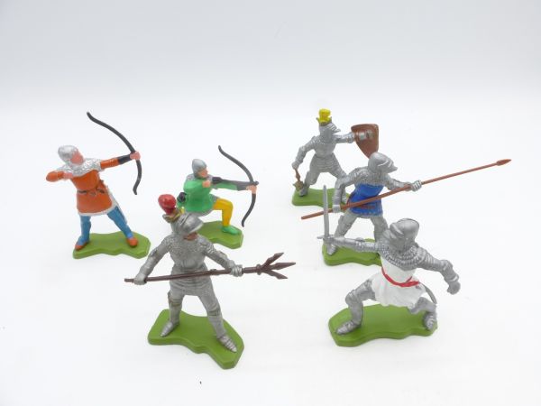 Britains Swoppets 6 knights on foot (HK) - different poses
