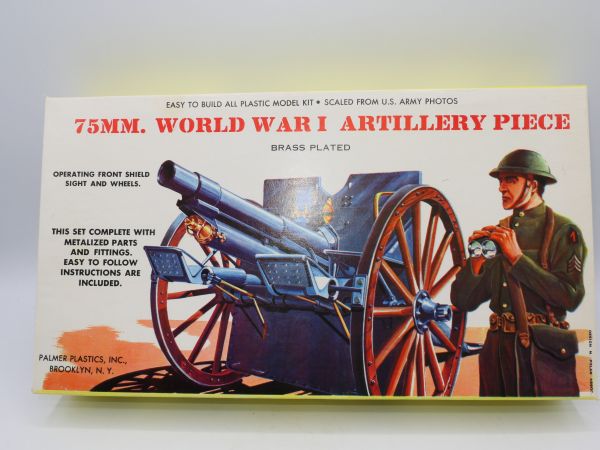 Palmer Plastics 75 mm World War I Artillery Field Piece, No. 33-1.30 - OVP