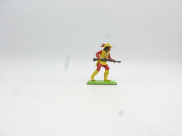 Britains Deetail Apache with rifle in front, yellow/red
