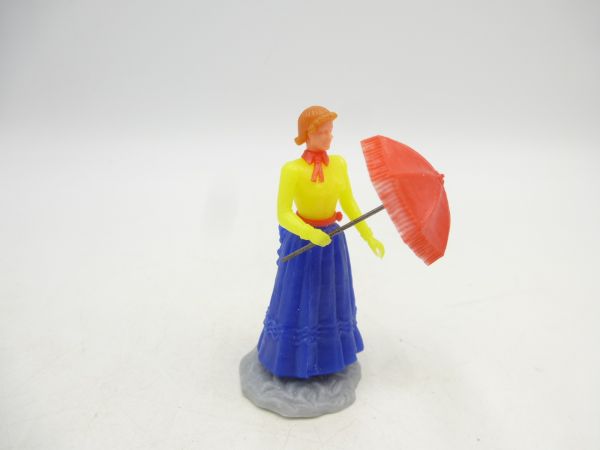 Elastolin 5,4 cm Lady / Dame mit Schirm