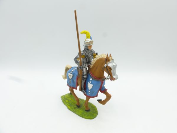 Preiser 7 cm Ritter zu Pferd, Lanze hoch, Nr. 8965 - Top-Zustand
