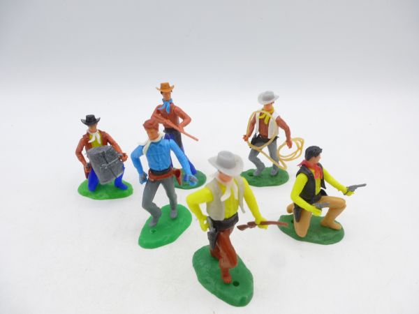 Elastolin 5,4 cm Cowboys (6 figures) - nice set