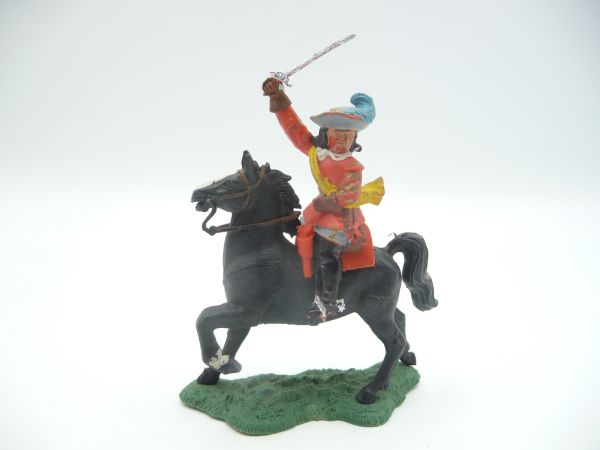 Britains Swoppets Musketeer riding, sabre raised - great rare figure