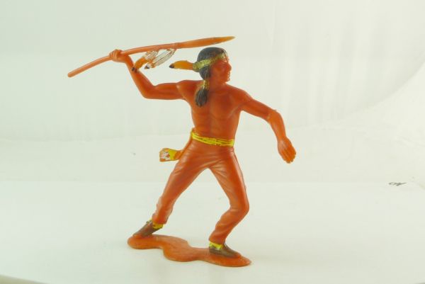 Marx Indianer Speer werfend, 14 cm - sehr guter Zustand